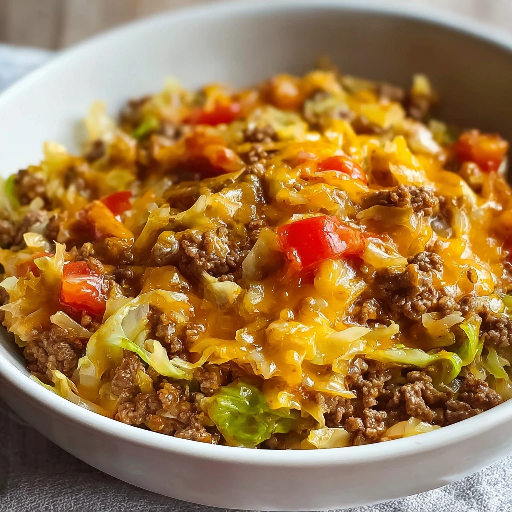 Best Cheesy Cabbage Beef Casserole Recipe Easy Cabbage Beef Cheese Bake Low Carb Cabbage Beef Casserole Cheesy Cabbage Bee...