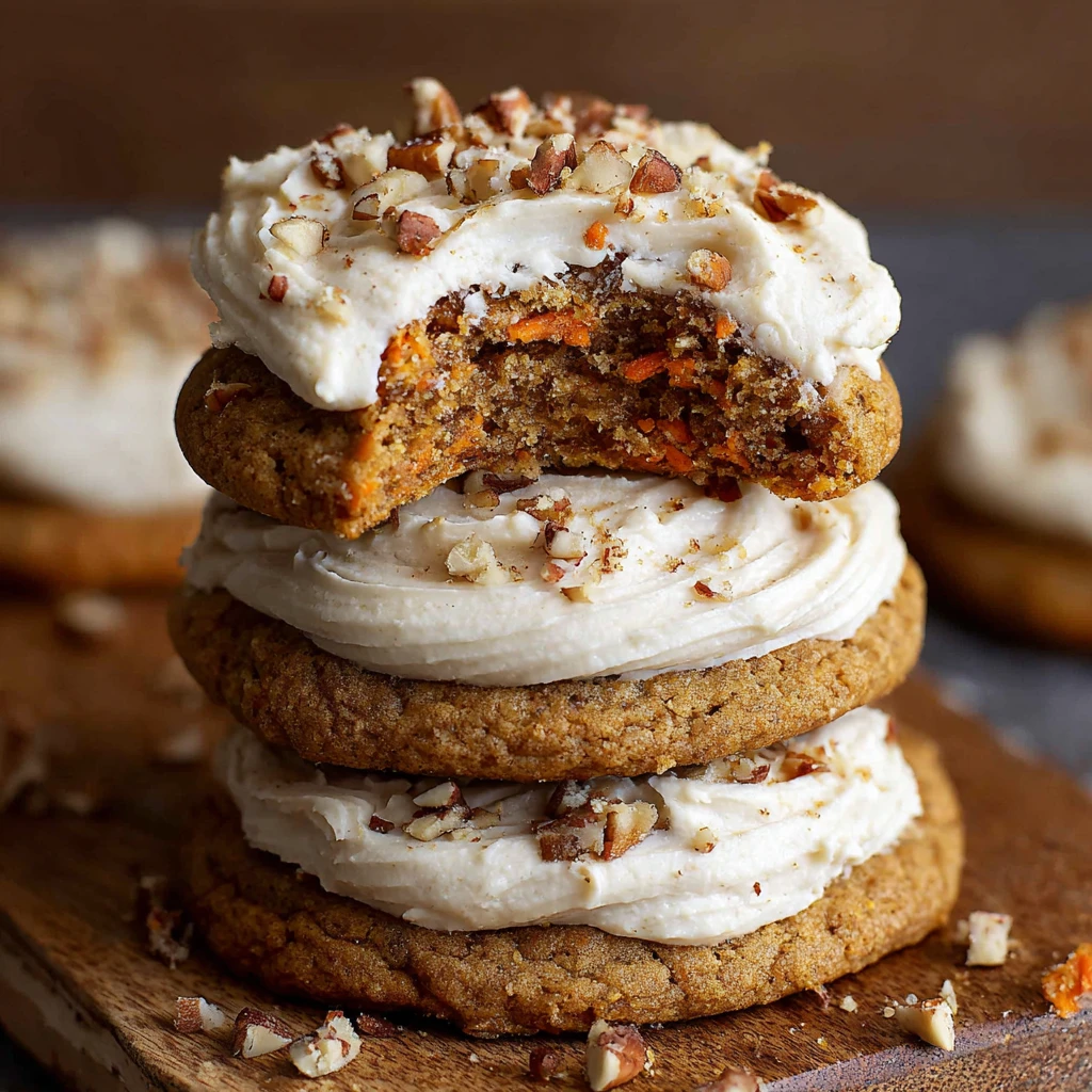Carrot Cake Cookies Ermine Frosting