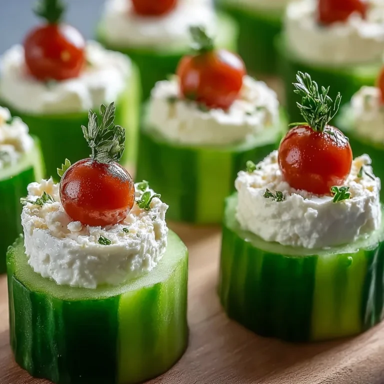 Stuffed Cucumber Bites Refreshing Summer Delight
