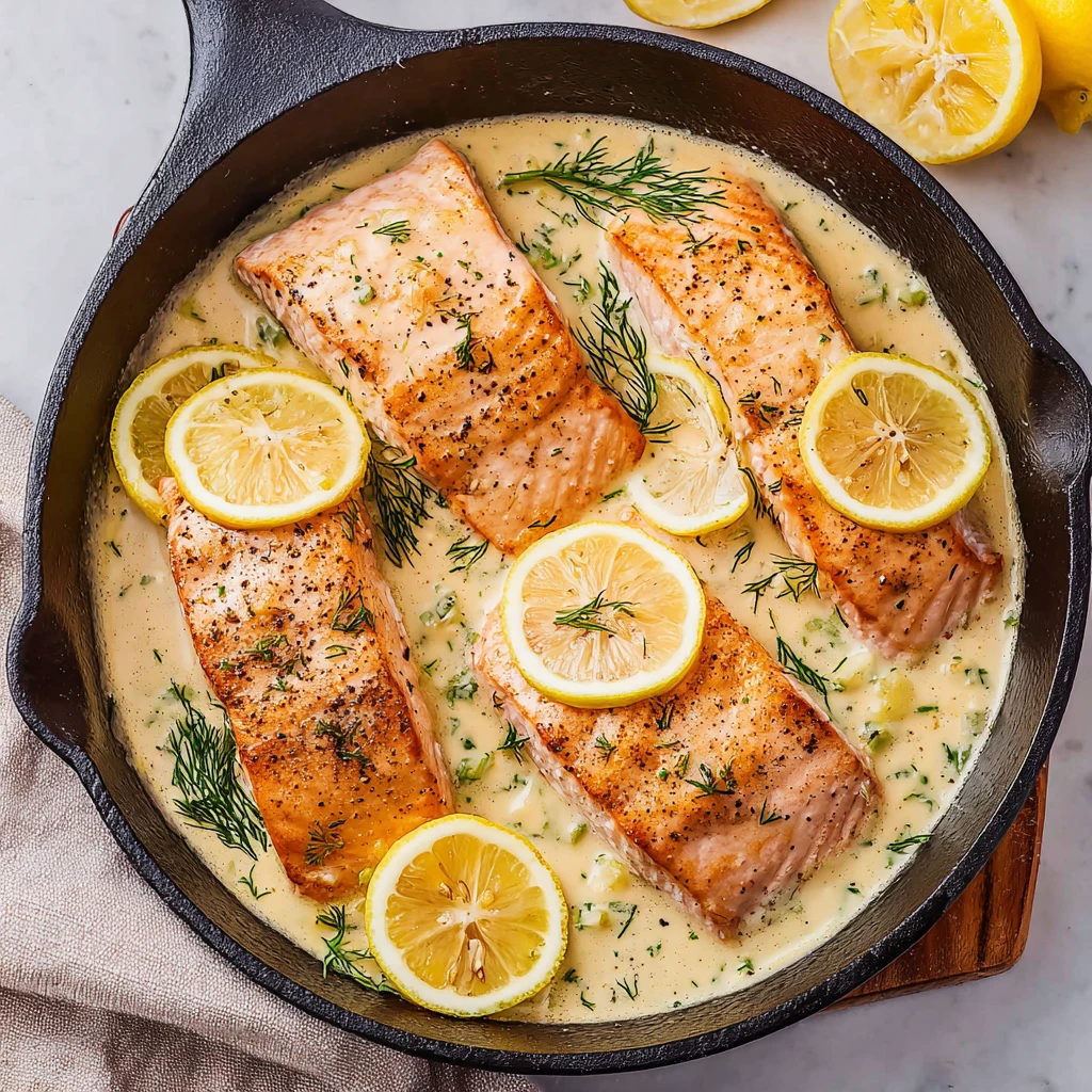 Easy Salmon With Lemon Dill Sauce Recipe Best Quick Salmon Dinner Ideas 15 Minute Lemon Dill Salmon Meal Healthy Salmon Re...